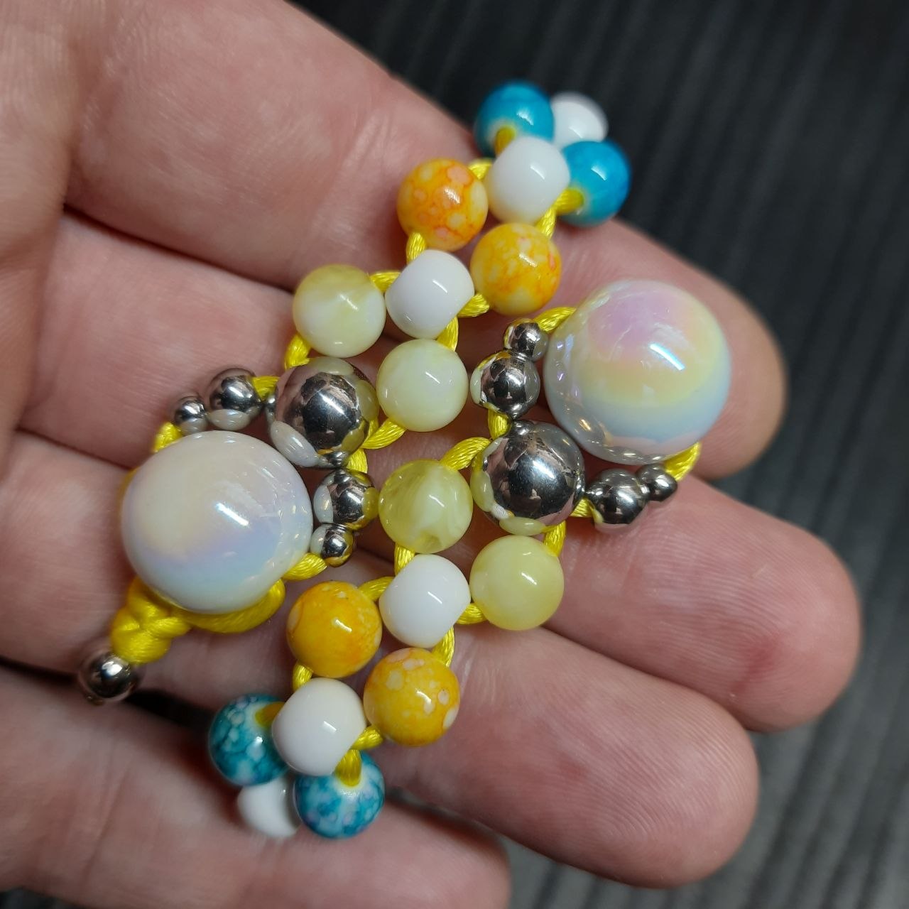 Handmade Chetki Skilltoy | Slavic Flip Rosary | Pocket Worry Beads for Hand Dexterity "Color madness"