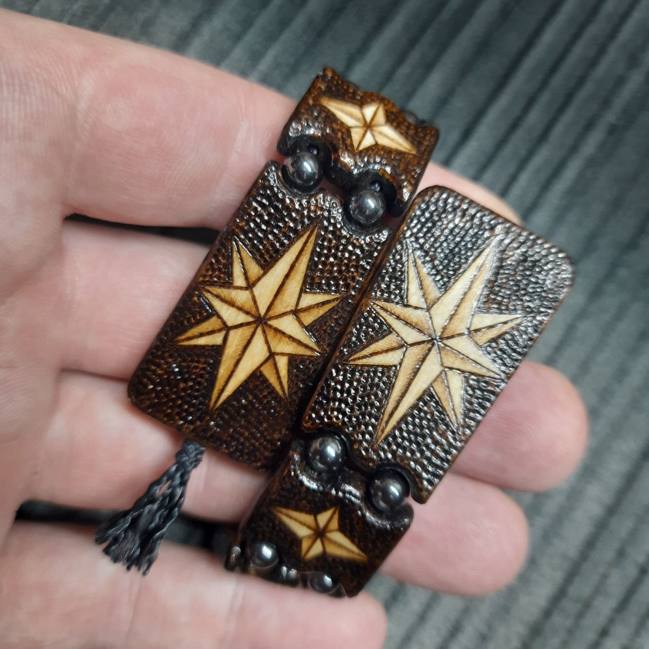 Chetki wooden "Wind rose" handmade