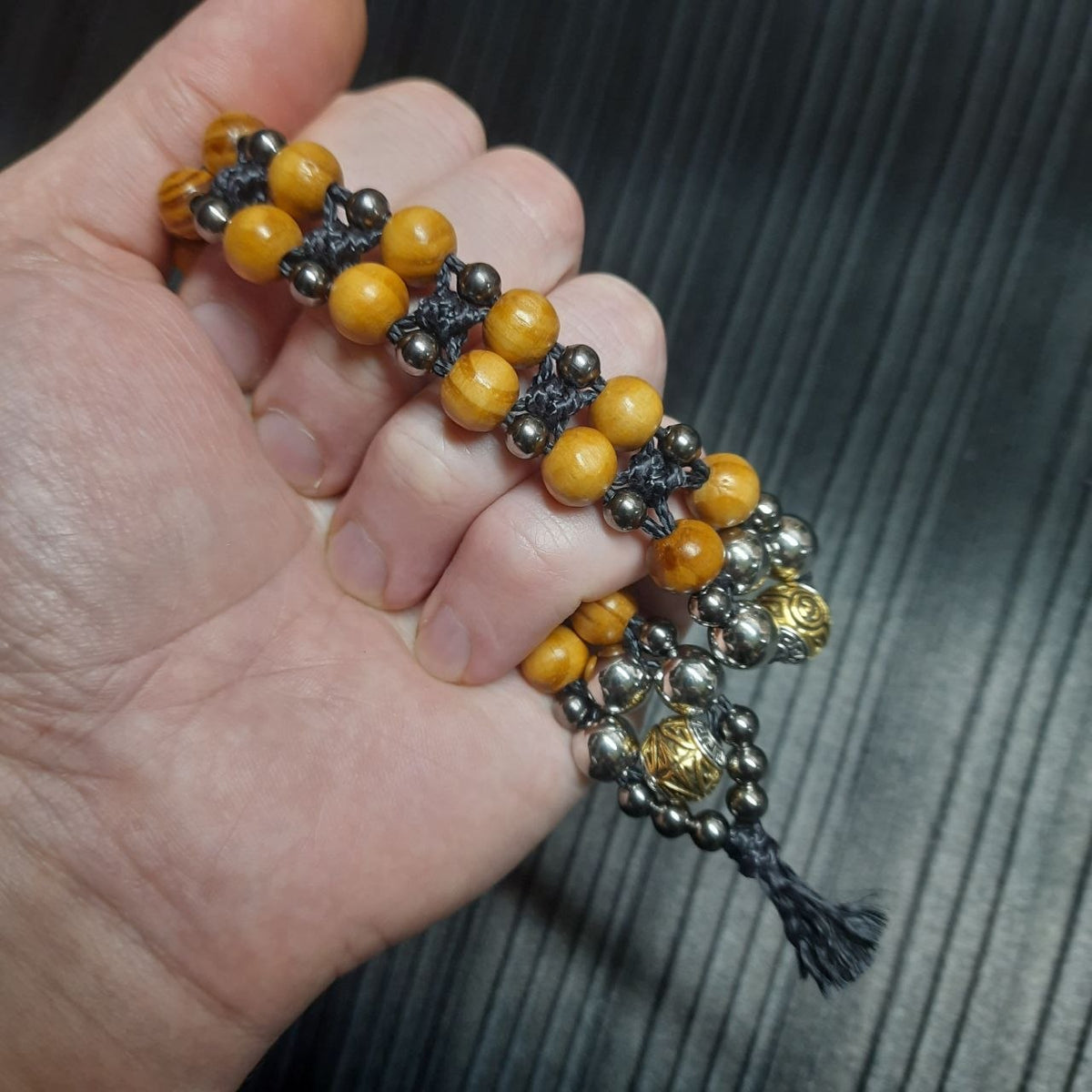 Handmade Wooden Chetki Skilltoy "Leovult – Guardian of the Forest"      Slavic Flip Rosary | Pocket Worry Beads for Hand Dexterity