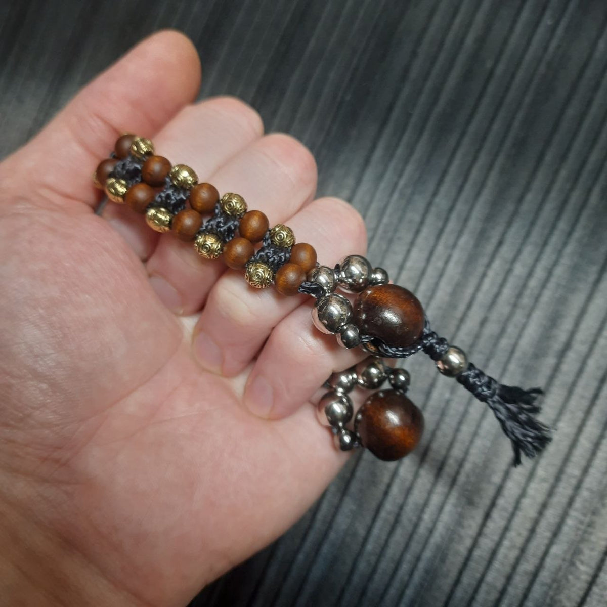 Handmade Wooden Chetki Skilltoy "Berivest – Guardian of the Fields"      Slavic Flip Rosary | Pocket Worry Beads for Hand Dexterity