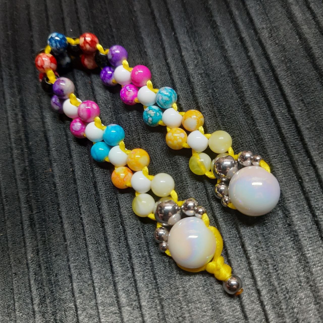Handmade Chetki Skilltoy | Slavic Flip Rosary | Pocket Worry Beads for Hand Dexterity "Color madness"
