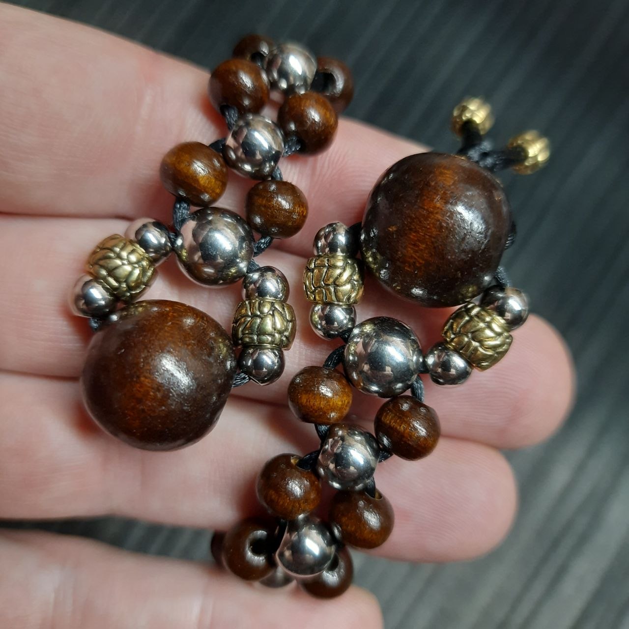 Handmade Wooden Chetki Skilltoy | Slavic Flip Rosary | Pocket Worry Beads for Hand "Duality of Eternity"