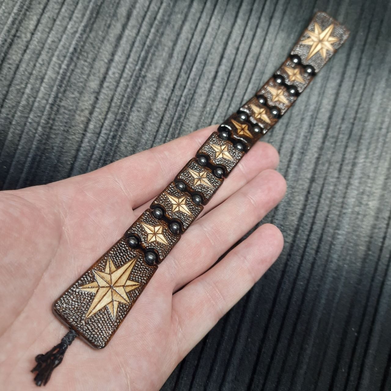 Chetki wooden "Wind rose" handmade