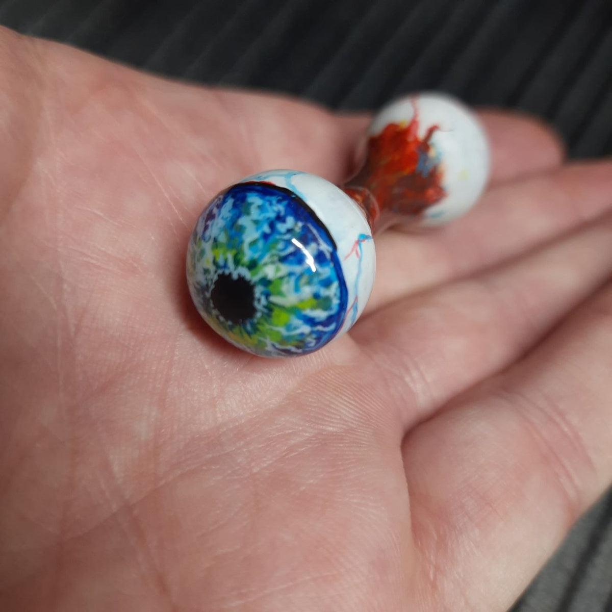Knuckleroller, hand-painted with paints + souvenir