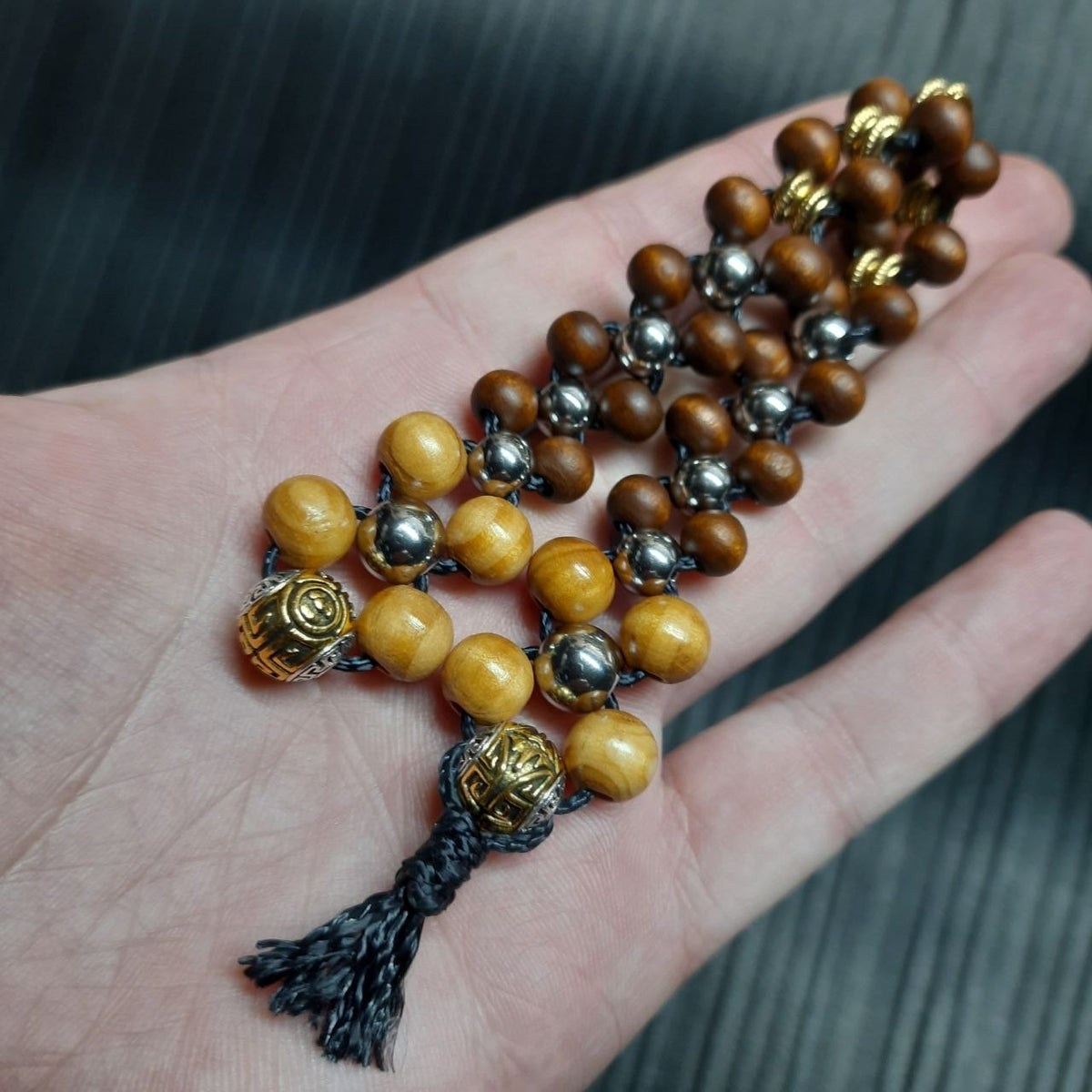 Handmade Wooden Chetki "Dream-realizer"      Slavic Flip Rosary | Pocket Worry Beads for Hand Dexterity