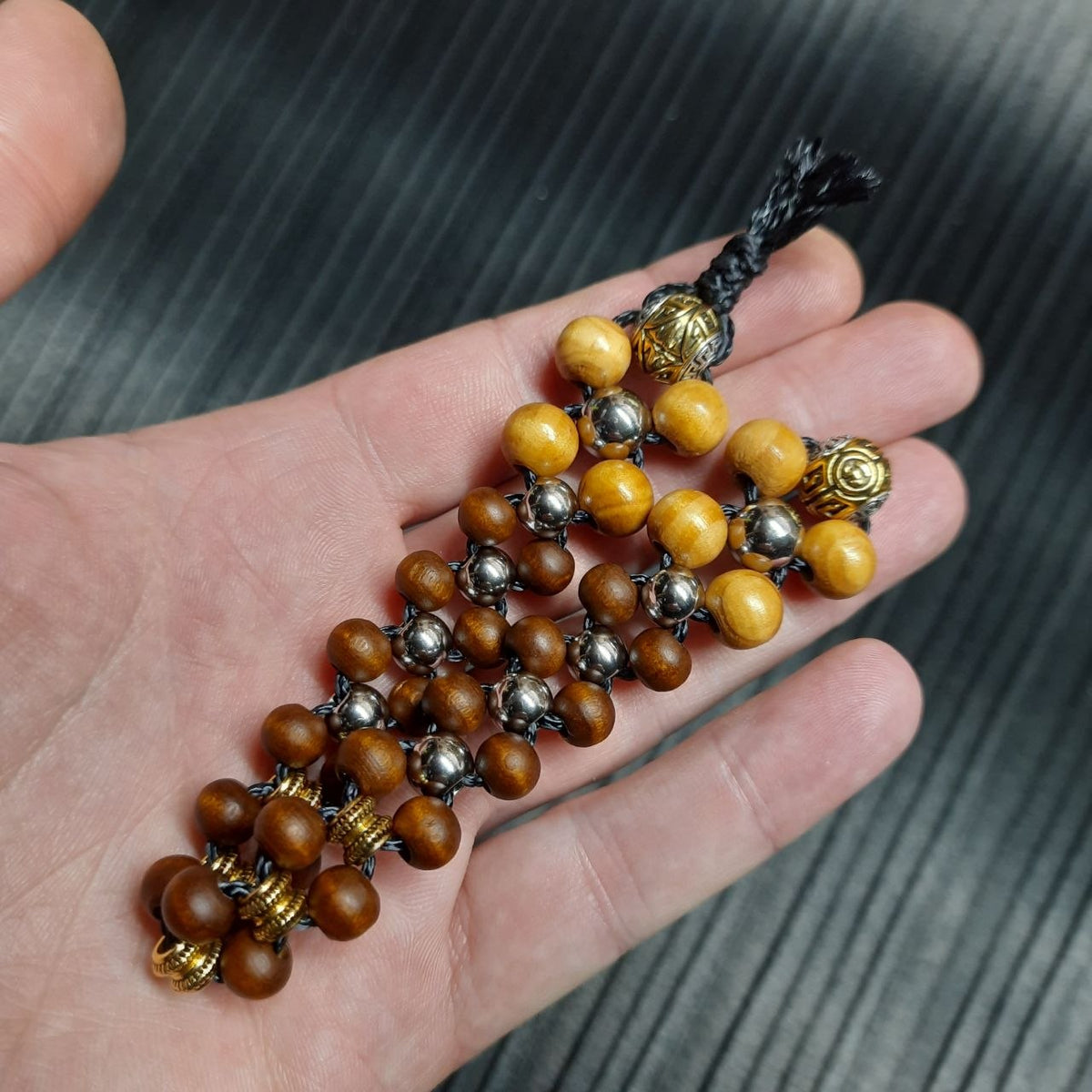 Handmade Wooden Chetki "Dream-realizer"      Slavic Flip Rosary | Pocket Worry Beads for Hand Dexterity