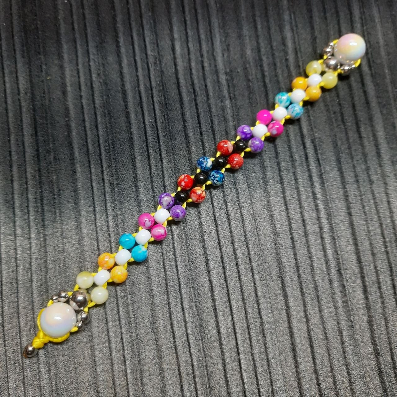 Handmade Chetki Skilltoy | Slavic Flip Rosary | Pocket Worry Beads for Hand Dexterity "Color madness"