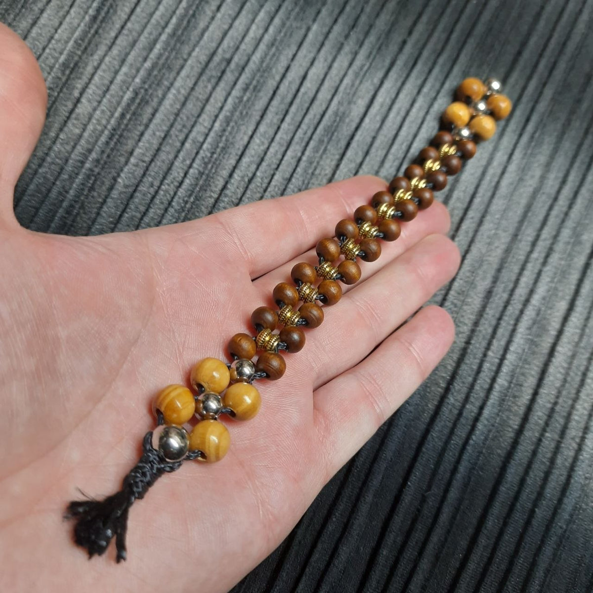 Handmade Wooden Chetki "Bright hope"      Slavic Flip Rosary | Pocket Worry Beads for Hand Dexterity