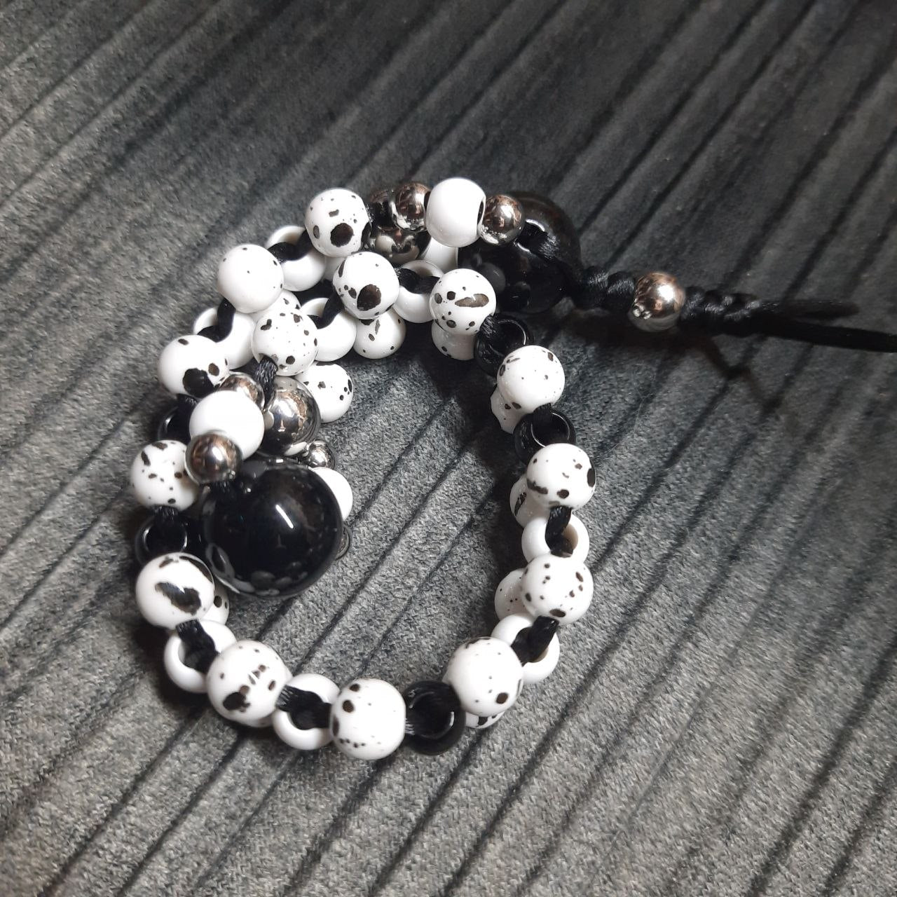Handmade Chetki Skilltoy | Slavic Flip Rosary | Pocket Worry Beads for Hand Dexterity "28 Dalmatians"