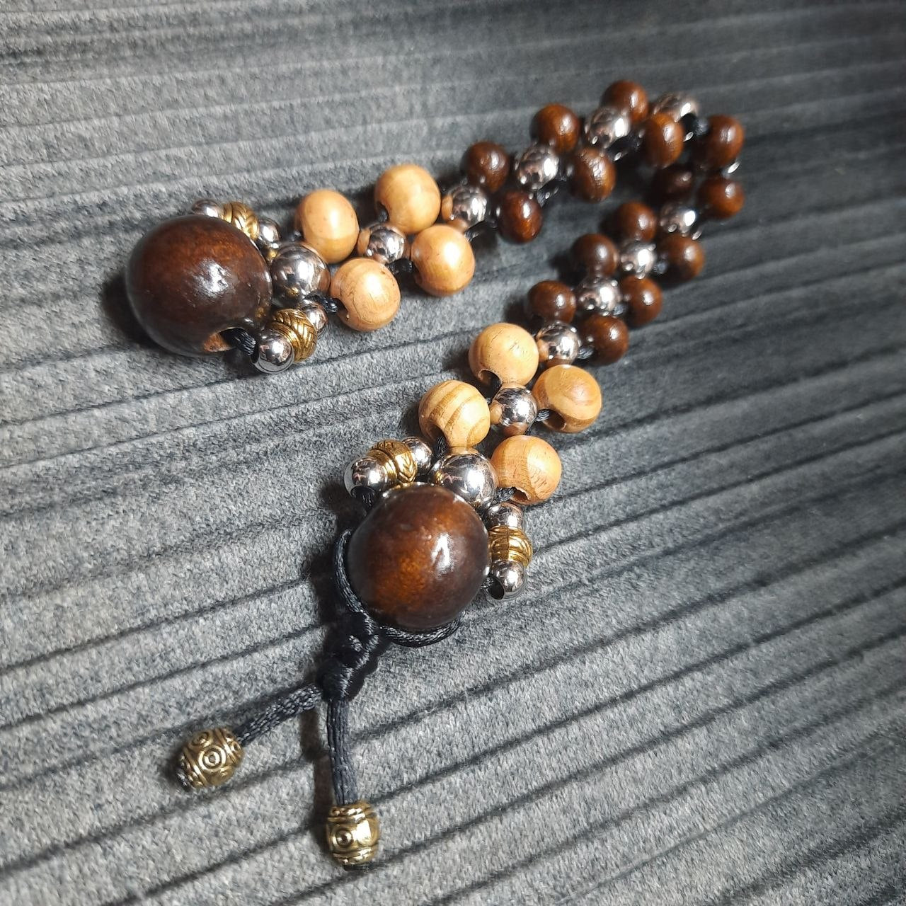 Handmade Wooden Chetki Skilltoy | Slavic Flip Rosary | Pocket Worry Beads for Hand "Duality of Eternity" v2