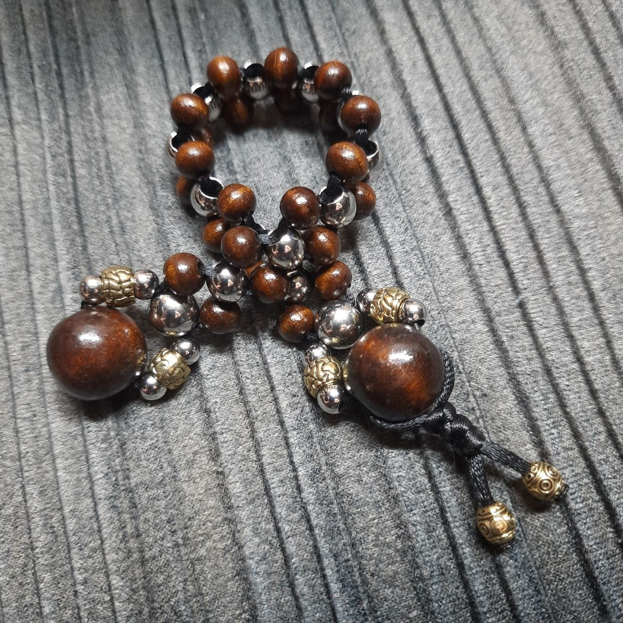 Handmade Wooden Chetki Skilltoy | Slavic Flip Rosary | Pocket Worry Beads for Hand "Duality of Eternity"