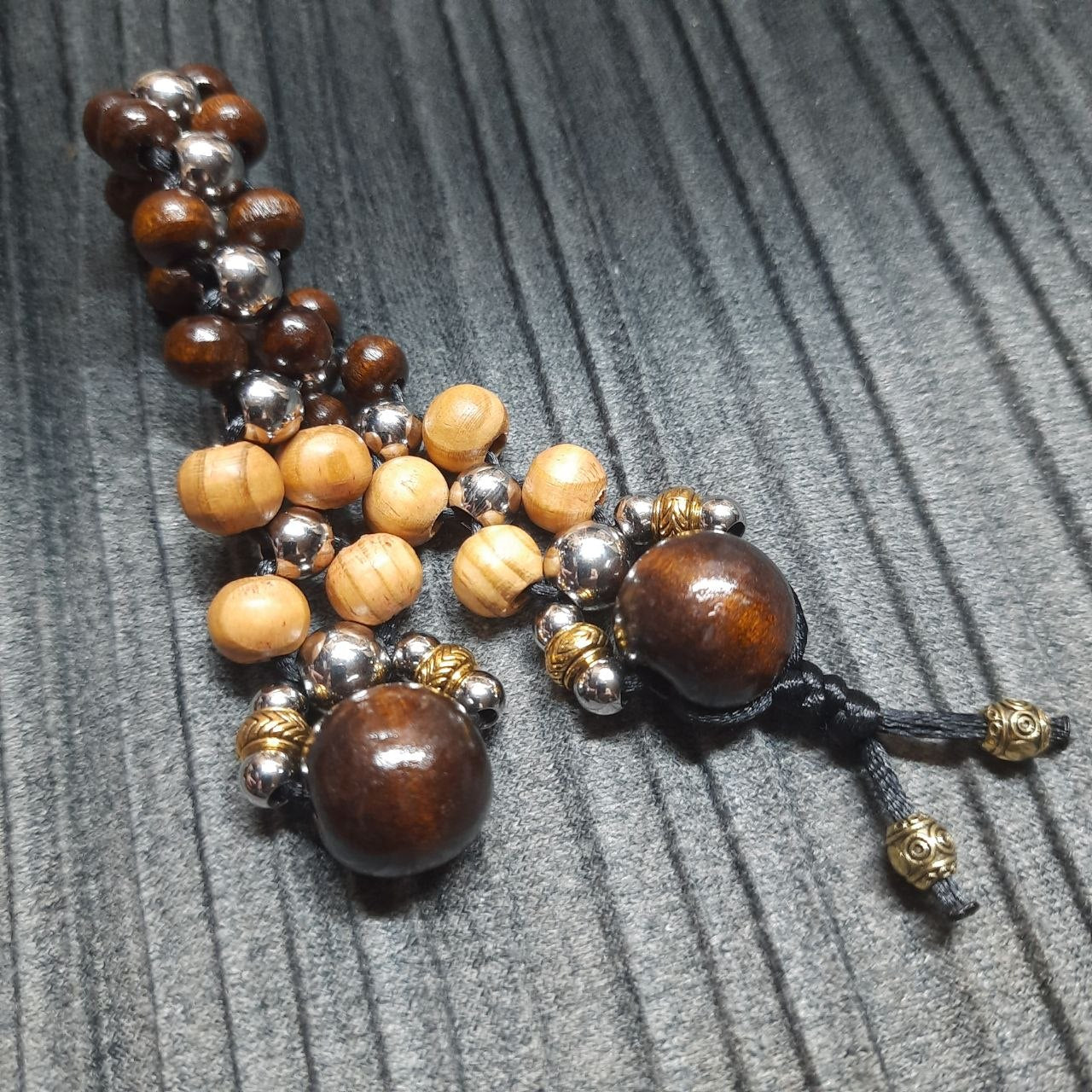 Handmade Wooden Chetki Skilltoy | Slavic Flip Rosary | Pocket Worry Beads for Hand "Duality of Eternity" v2