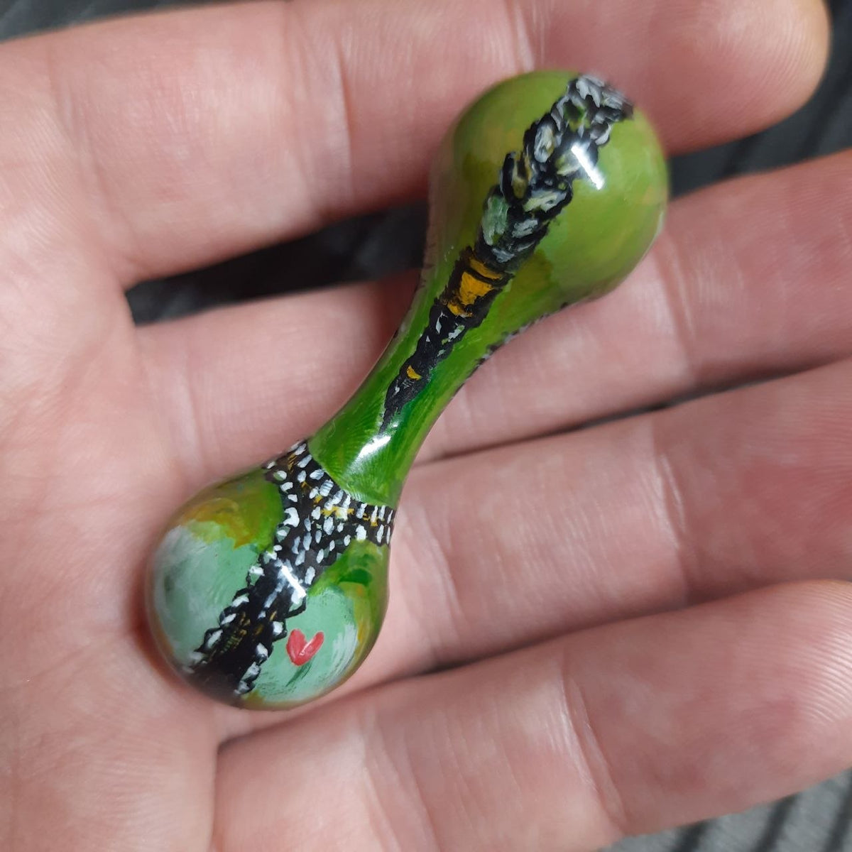 Knuckleroller, hand-painted with paints + souvenir