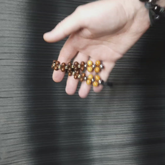 Handmade Wooden Chetki "Bright hope"      Slavic Flip Rosary | Pocket Worry Beads for Hand Dexterity