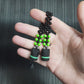 Chetki "Rough companion, green" flip rosary handmade