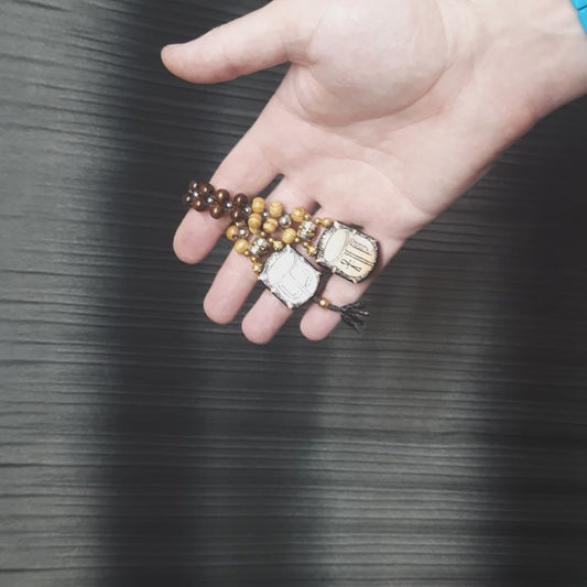 Handmade Wooden Chetki Skilltoy | Slavic Flip Rosary | Pocket Worry Beads for Hand Dexterity "Egyptian relaxation"
