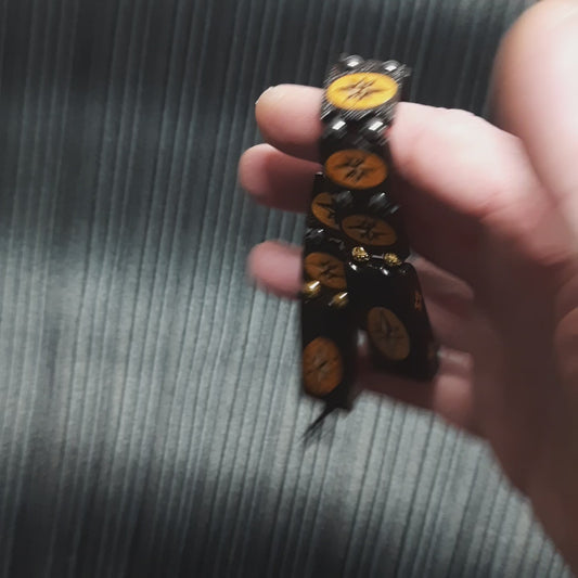 Chetki handmade wooden "Wind Rose Road" gold version