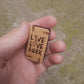 Magnetic wood slider "Live, love, bark" antistress, handmade (SCU: 3-10-18)