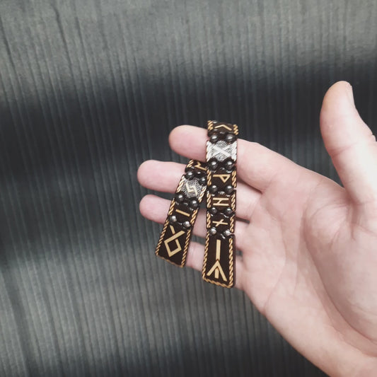 Chetki wooden "Futhark Runes" handmade