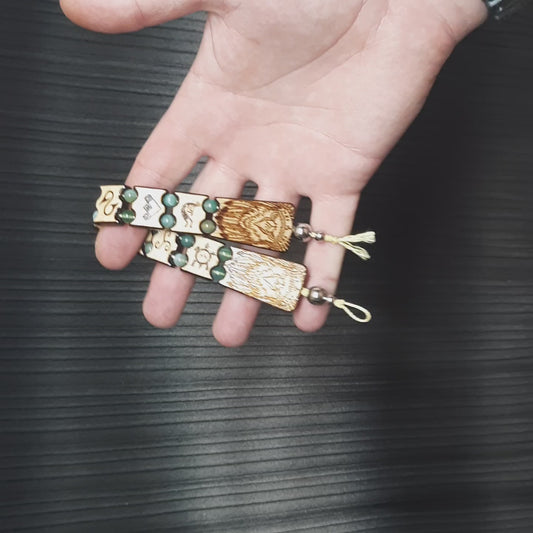 Handmade Wooden Chetki Skilltoy | Slavic Flip Rosary | Pocket Worry Beads for Hand Dexterity "Spirit of ancestors"