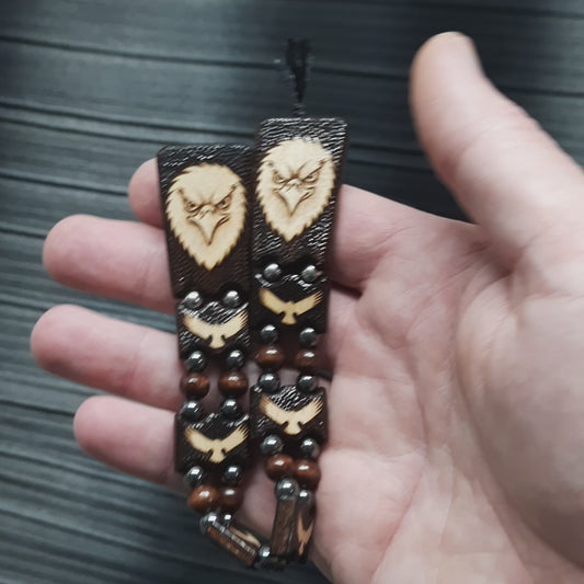 Chetki wooden "Eagle" handmade, rosary,  anti-stress meditation and finger training, worry beads, tzbex