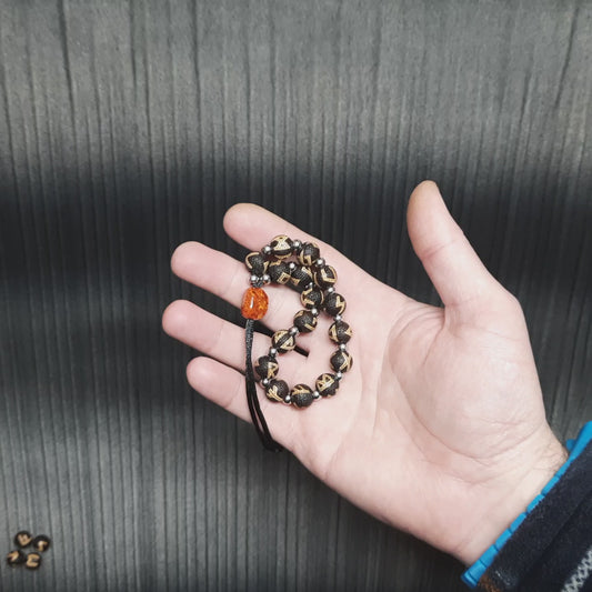 Komboloi wooden handmade "Futhark runes"