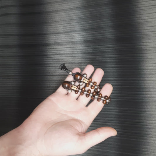 Handmade Wooden Chetki Skilltoy | Slavic Flip Rosary | Pocket Worry Beads for Hand Dexterity "Meditative rhythm"