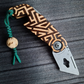 Wooden EDC keychain "Runes in a pattern", phone stand, handmade (SCU: 3309)